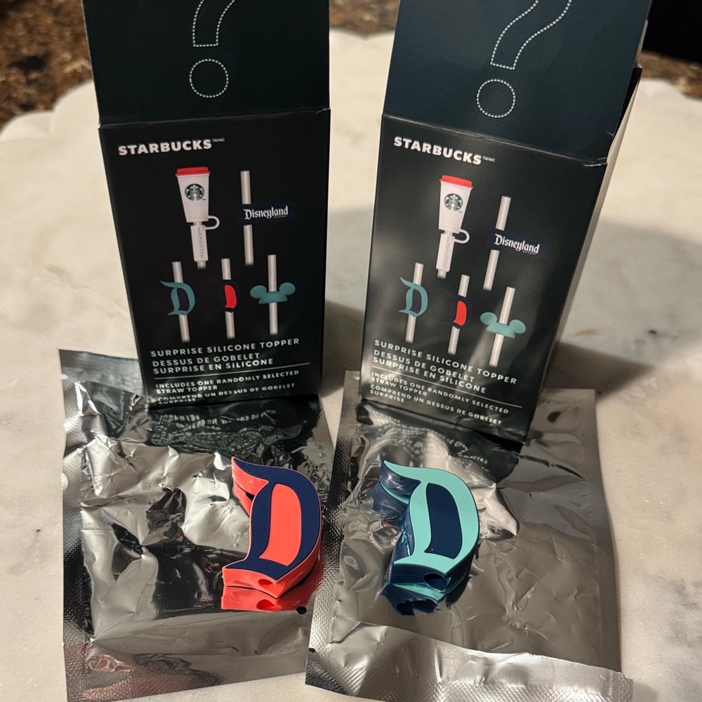 Disneyland Starbucks Mystery Straw Toppers (without the mystery!)